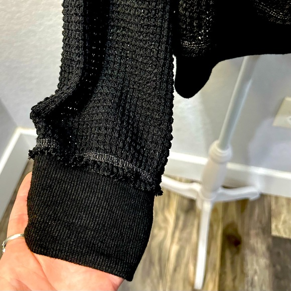 NWOT La Miel Waffle Stitching Detail Waffle Knit Top - Picture 10 of 16